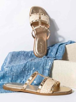 Saint G - Women Gold Flats