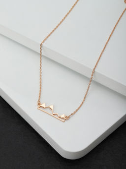 Carlton London - Rose Gold Plated Long Necklace