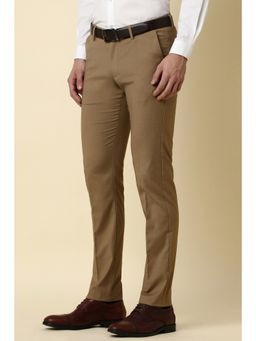 Allen Solly - Men Khaki Slim Fit Solid Casual Trouser