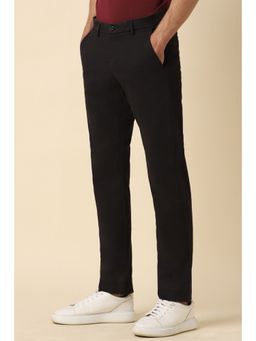 Allen Solly - Men Black Slim Fit Solid Casual Trouser