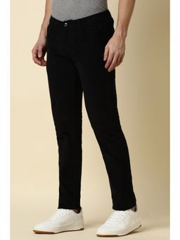 Allen Solly - Men Black Slim Fit Solid Casual Trouser