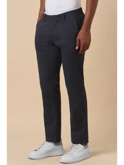 Allen Solly - Men Navy Blue Slim Fit Solid Casual Trouser