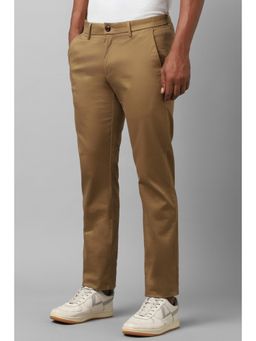 Allen Solly - Men Brown Slim Fit Solid Casual Trouser