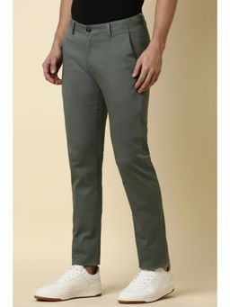 Allen Solly - Men Green Slim Fit Solid Casual Trouser