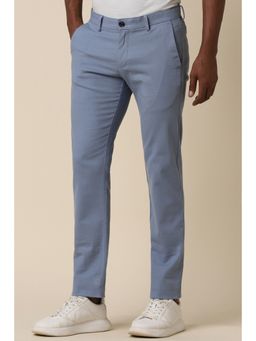 Allen Solly - Men Blue Slim Fit Textured Casual Trouser