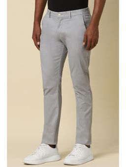 Allen Solly - Men Grey Ultra Slim Fit Solid Casual Trouser