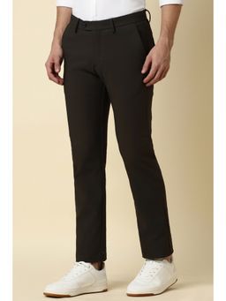 Allen Solly - Men Black Regular Fit Solid Casual Trouser