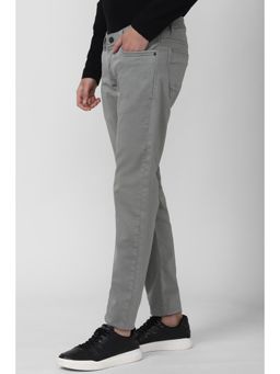 Peter England - Men Grey Dark Wash Slim Tapered Jeans