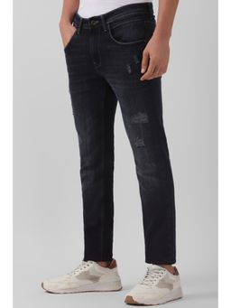 Van Heusen - Men Black Dark Wash Skinny Fit Jeans