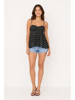 Cider - Square Neck Leopard Bowknot Cami Top