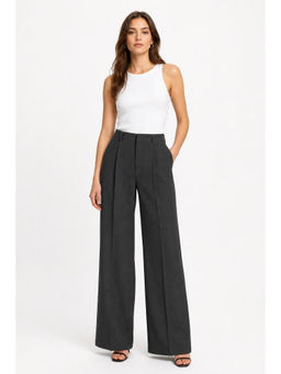 Cider - Petite Mid Rise Pleated Straight Leg Pants