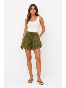 Cider - Double Layered Baggy Pull-On Shorts