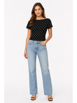 Cider - Boat Neck Twisted Split Sleeve Top Curve & Plus