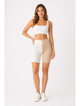 Cider - Patchwork Elasticated Midi Shorts