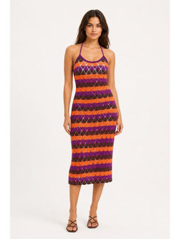 Cider - Color Striped Mini Bodycon Dress