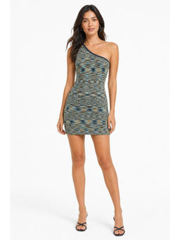 Cider - Knit Gradient One Shoulder Dress