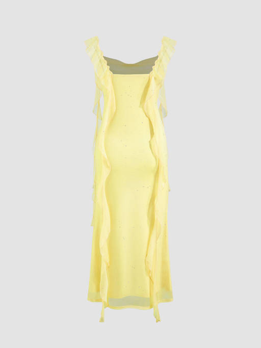 gold cowl neck frill hem maxi dress Buy Cider Solid Glitter Ruffle (M) Online glitter boots