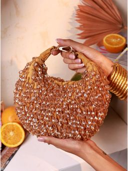THE TAN CLAN - Jia Gold Half Handbag