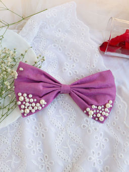 Soho Boho Studio - Purple Fairy Pearlish Hair Bow