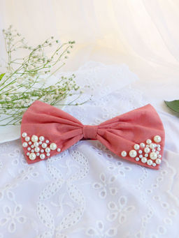 Soho Boho Studio - Peachy-Fairy Pearlish Hair Bow