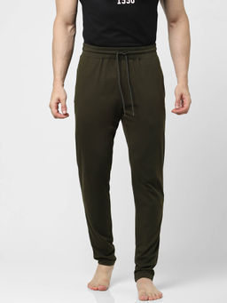 Jack & Jones - Men Solid Olive Trackpants