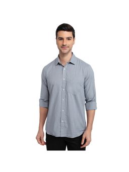 ColorPlus - Regular Fit Solid Light Grey Shirt
