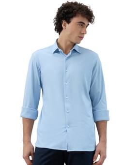 ColorPlus - Regular Fit Solid Light Blue Shirt