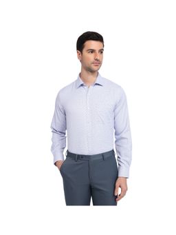 Park Avenue - Regular Fit Checkered Light Blue Shirt