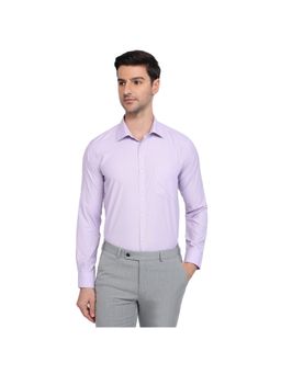 Park Avenue - Slim Fit Self Design Light Violet Shirt