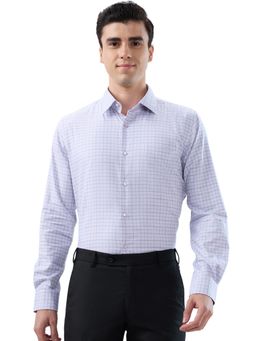 Raymond - Regular Fit Self Design Light Grey Shirt