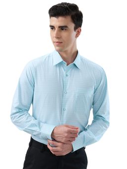 Raymond - Regular Fit Checkered Light Blue Shirt