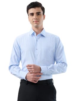 Raymond - Regular Fit Checkered Light Blue Shirt