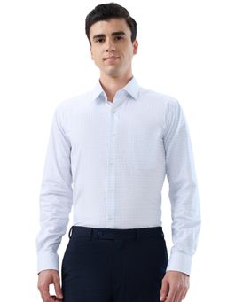 Raymond - Regular Fit Checkered Light Blue Shirt