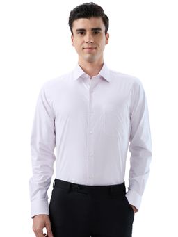 Raymond - Regular Fit Self Design Light Red Shirt