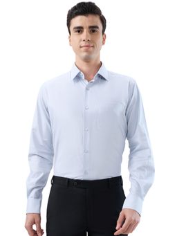 Raymond - Regular Fit Self Design Light Grey Shirt