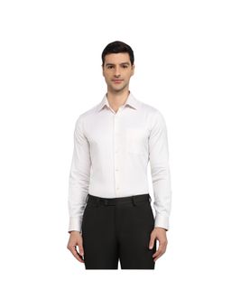 Raymond - Regular Fit Self Design Light Brown Shirt