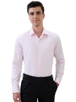 Raymond - Regular Fit Self Design Light Red Shirt