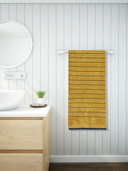 SPACES - Pure Cotton Bath Towel Ribbed Texture High Absorbency High Loft (Solid 75Cmx150Cm)