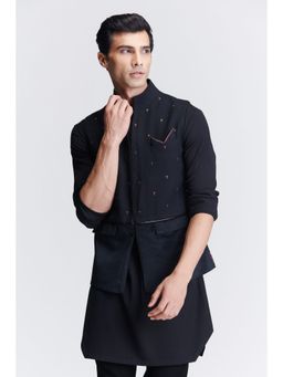 S&N by Shantnu Nikhil - Diamante Black Waistcoat