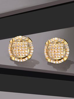 Fida - Wedding Luxurious Gold Plated American Diamond Stud Earring for Women