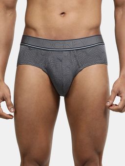 Jockey - HG29 Men's Tencel Micro Modal Printed Brief with Stay Fresh Technology-Gun Metal