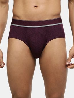 Jockey - HG29 Men's Tencel Micro Modal Printed Brief with Stay Fresh Technology-Wine