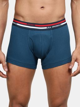 Jockey - UI22 Men's Super Combed Cotton Rib Trunk with Ultrasoft Waistband-Teal