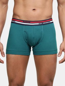 Jockey - UI22 Men's Super Combed Cotton Rib Trunk with Ultrasoft Waistband-Turquoise