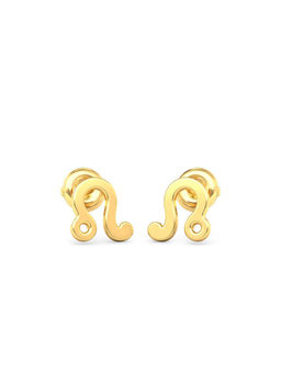 Candere by Kalyan Jewellers - 14K Yellow Gold Leo Stud Earring for Women