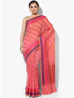 Banarasi Silk Works - Pink Art Silk Saree with Unstitched Blouse