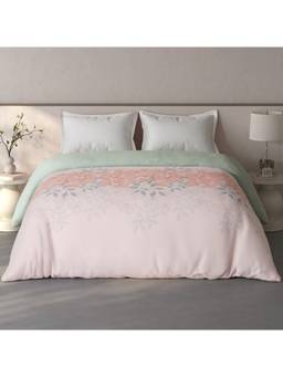 SPACES - Fiora Light Pink Floral 100% Cotton Double Quilt Blanket