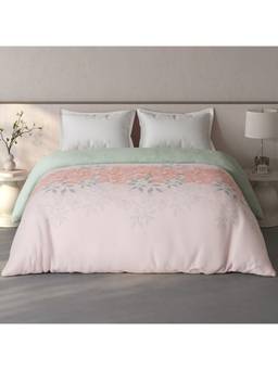 SPACES - Fiora Light Pink Floral 100% Cotton Double Quilt Blanket