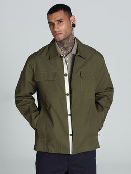 Puma - Green Mmq Ripstop Men's Relaxed Fit Shacket