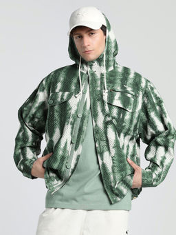 Puma - Green Palais Artisan Seersucker Men's Oversized Jacket